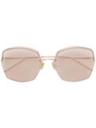 Boucheron Square Frame Sunglasses - Metallic