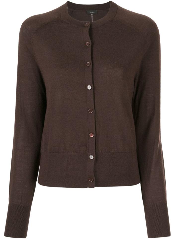 Joseph Elephant Round Neck Cardigan - Brown
