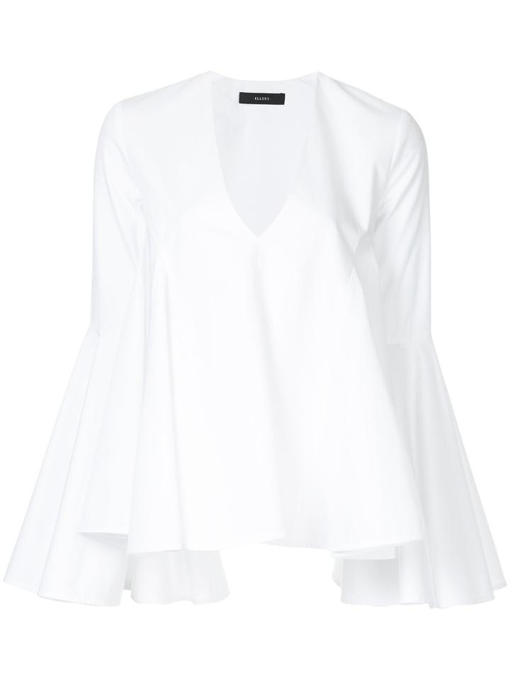 Ellery Lolita V-neck Top - White