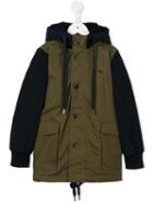 Fay Kids Hooded Parka Coat, Boy's, Size: 8 Yrs, Green