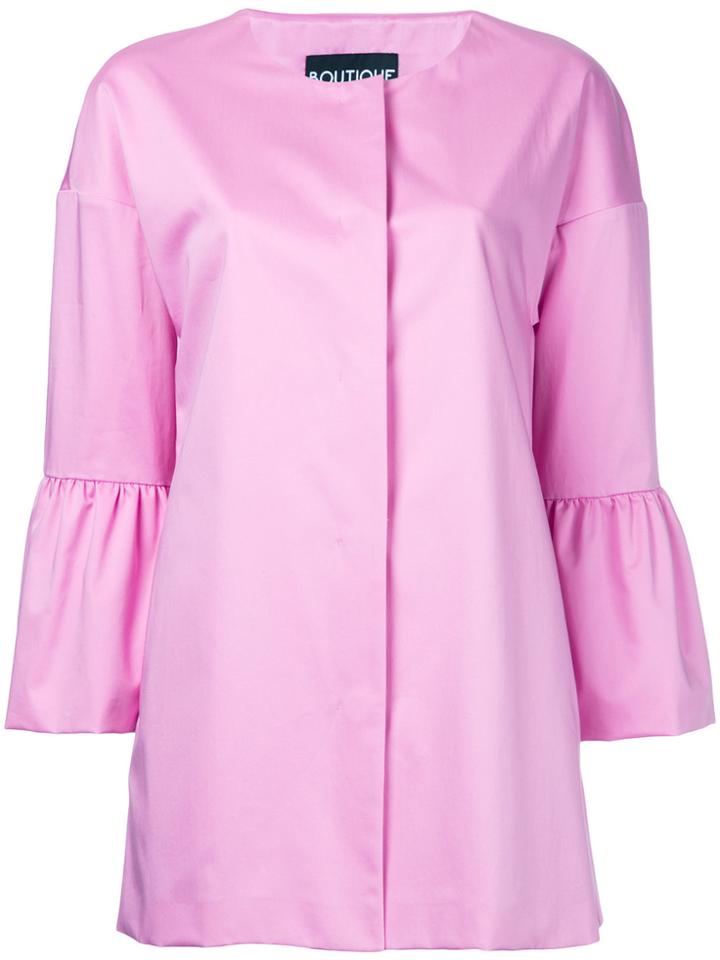 Boutique Moschino Peplum Sleeve Coat - Pink & Purple