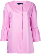 Boutique Moschino Peplum Sleeve Coat - Pink & Purple