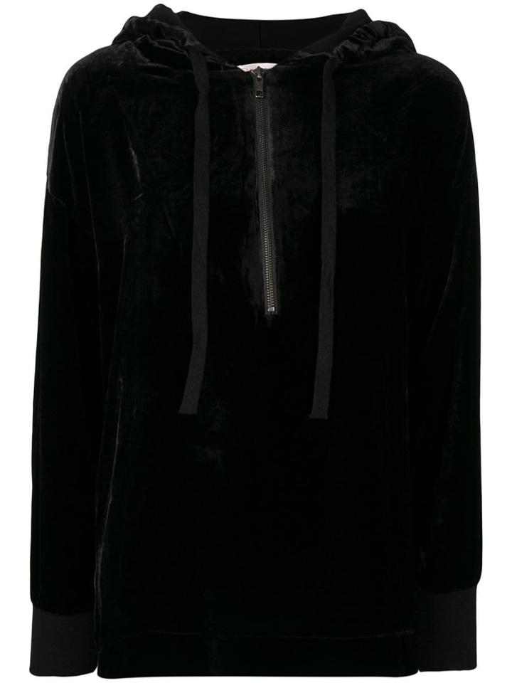 Gold Hawk Oversized Hooded Sweatshirt - Black