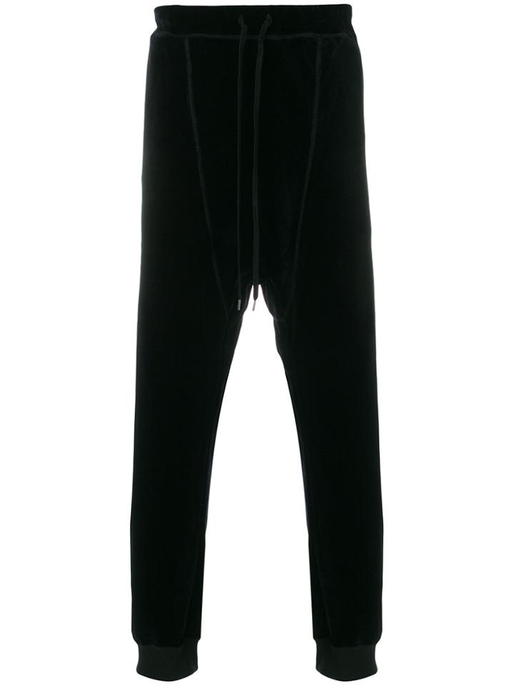 Individual Sentiments Velvet Track Pants - Black