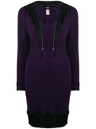 Jean Paul Gaultier Vintage Zipped Collar Sweater Dress - Purple