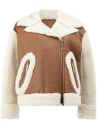 Maison Ullens Shearling Cropped Jacket - Brown