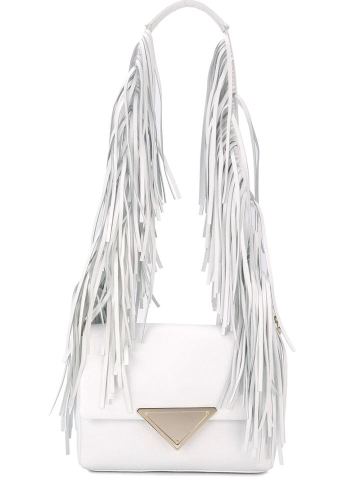 Sara Battaglia Teresa Shoulder Bag, Women's, White, Calf Leather