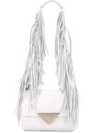 Sara Battaglia Teresa Shoulder Bag, Women's, White, Calf Leather