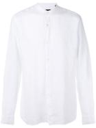 Z Zegna - Korean Collar Long Sleeve Shirt - Men - Linen/flax - Xxxl, White, Linen/flax