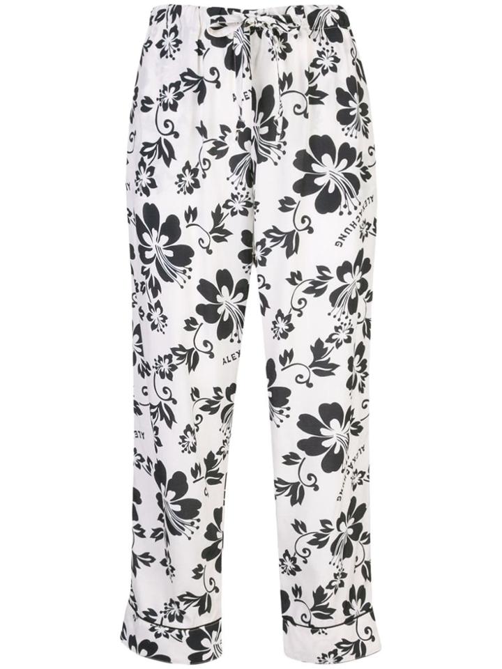 Alexa Chung Floral Print Trousers - White