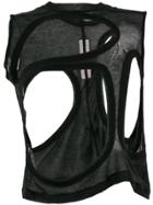 Rick Owens Cut-out Panel Tank Top - Black
