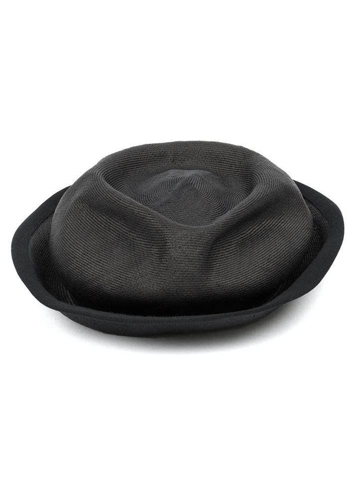 Horisaki Design & Handel Distressed Straw Hat, Men's, Black, Straw