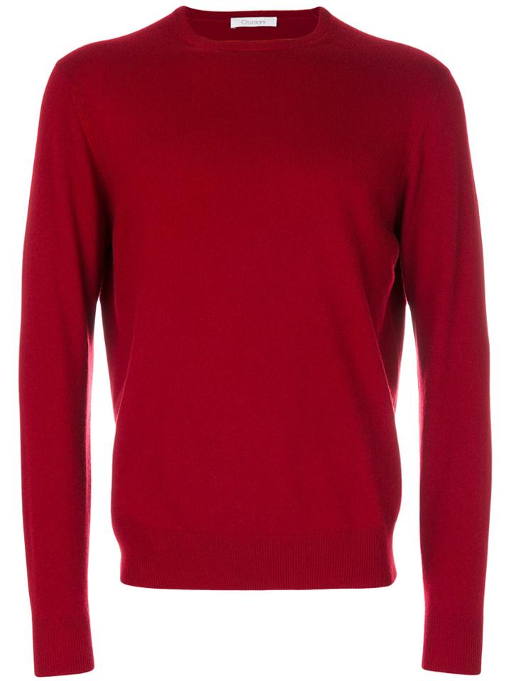 Cruciani Crew Neck Jumper - Red