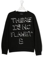 John Richmond Junior Teen Slogan Print Sweatshirt - Black