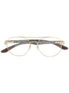 Ray-ban Logo Glasses - Gold
