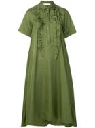 Société Anonyme Ruffle Trim Shirt Dress - Green