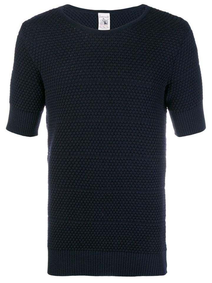 S.n.s. Herning Meta Textured T-shirt - Blue