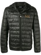 Ea7 Emporio Armani Logo Print Padded Jacket - Black