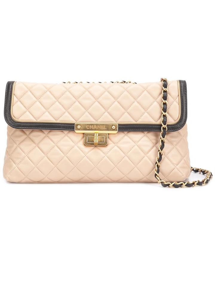 Chanel Vintage Mademoiselle East West Flap Bag, Women's, Nude/neutrals