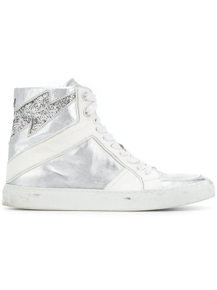 Zadig & Voltaire Zv1747 High Gliflash Sneakers - White