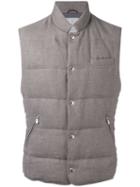 Brunello Cucinelli Padded Vest, Men's, Size: Xl, Nude/neutrals, Silk/linen/flax/nylon/polyamide
