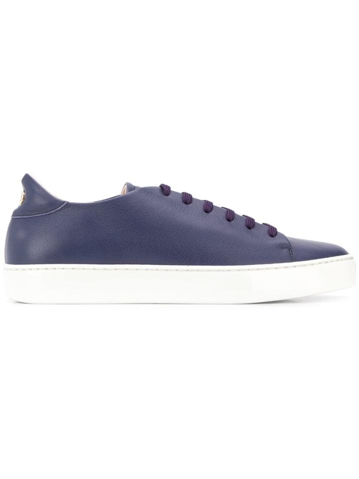 Giorgio Armani Flat Lace-up Sneakers - Purple