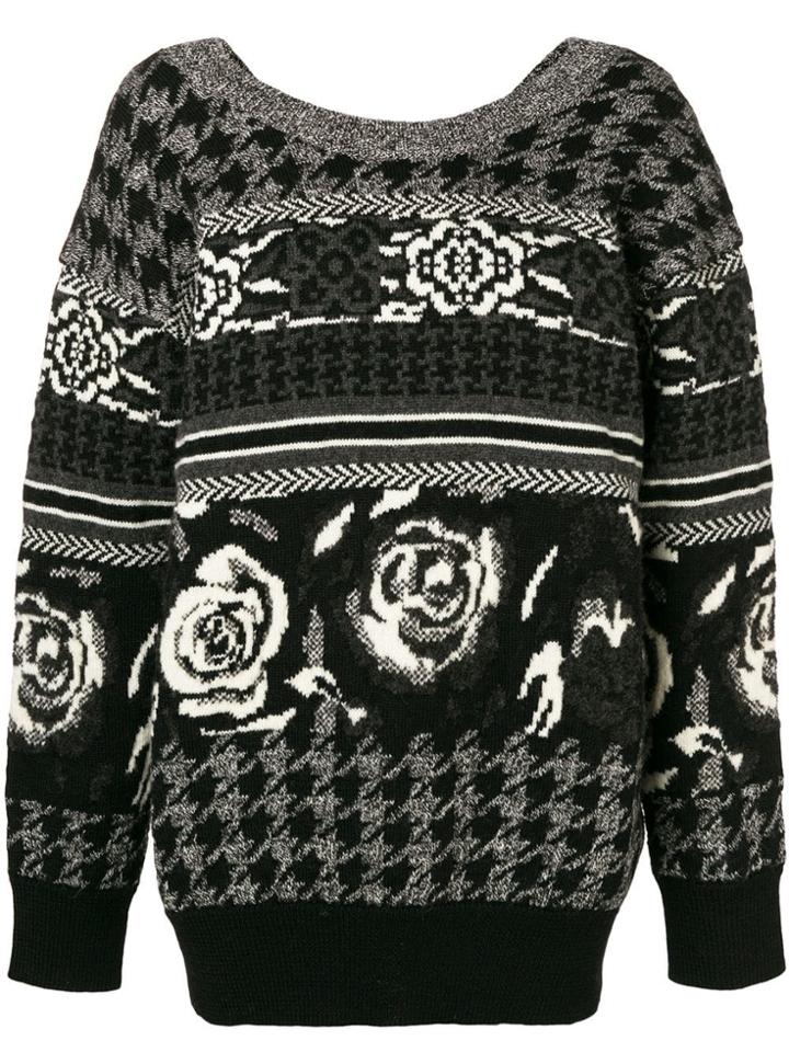 Junya Watanabe Multi-print Jumper - Black