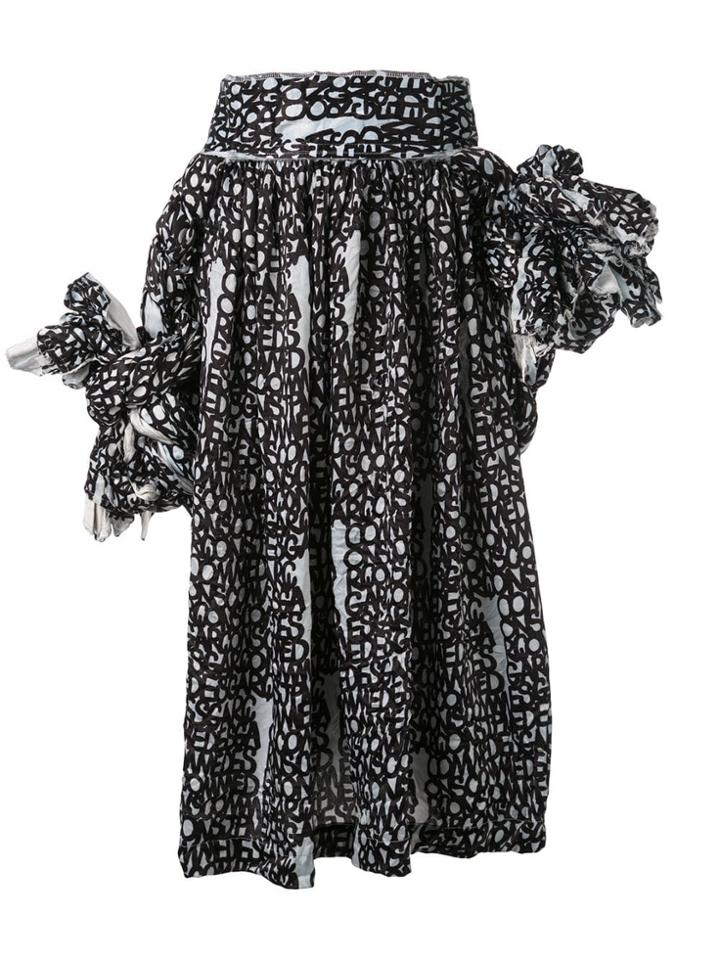Comme Des Garçons D Pattern Knotted Jumper-skirt - Black