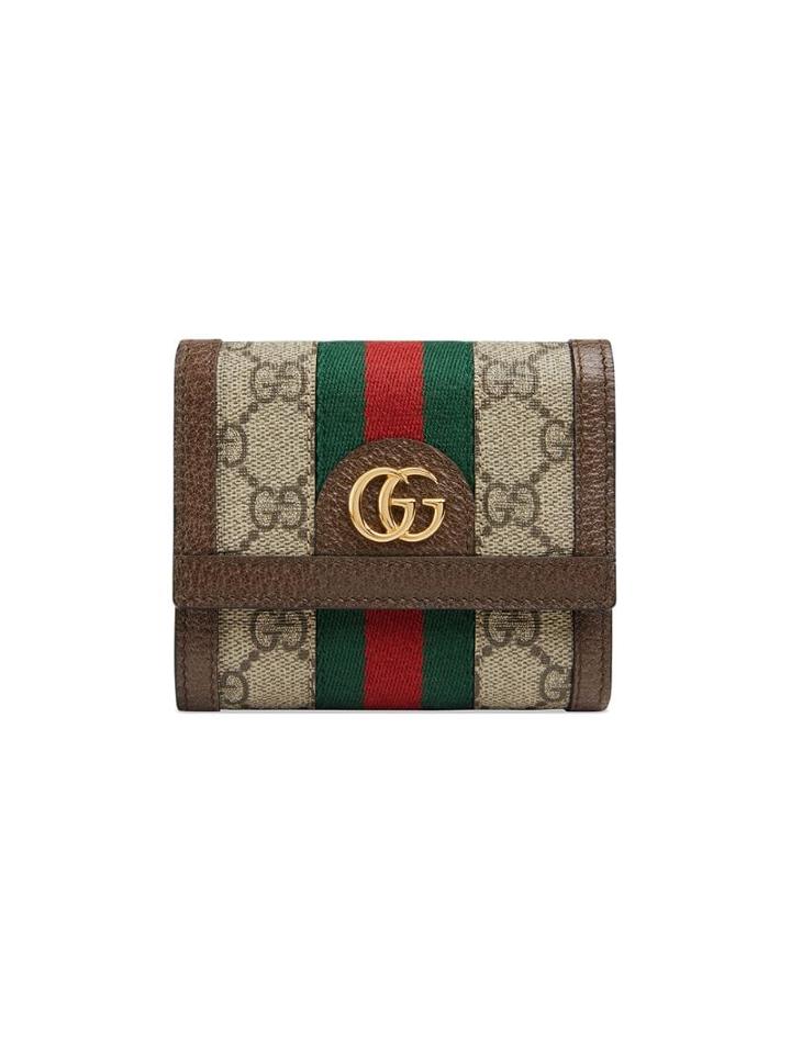 Gucci Beige Ophidia Gg Wallet - Neutrals
