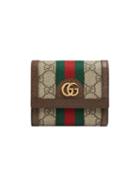 Gucci Beige Ophidia Gg Wallet - Neutrals