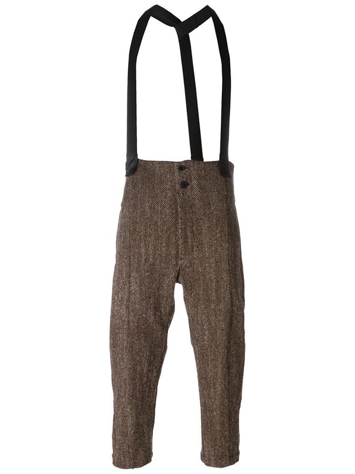 Lost & Found Ria Dunn Bretelle Pants, Men's, Size: Xs, Brown, Linen/flax/polyester/viscose/virgin Wool