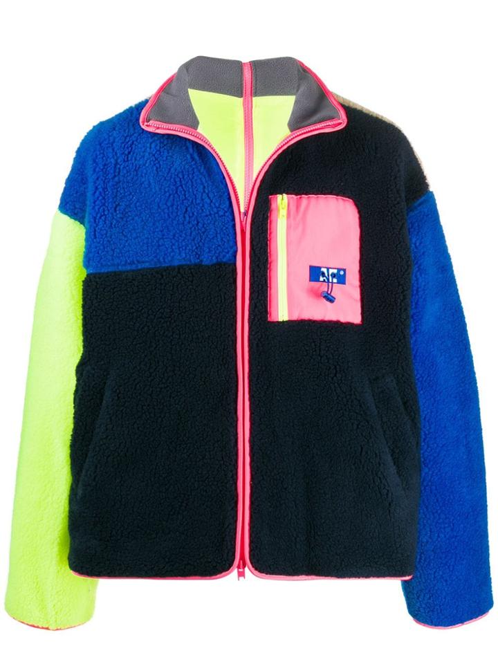 Ader Error Paneled Colour Block Jacket - Blue