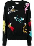 Moschino - Paper Doll Jumper - Women - Cotton - S, Black, Cotton