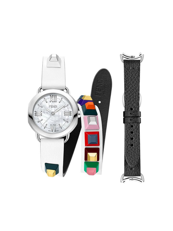 Fendi Selleria Watch With Interchangeable Straps - Black