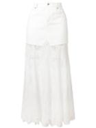 Mcq Alexander Mcqueen Lace Hem Dress, Women's, Size: 42, White, Cotton
