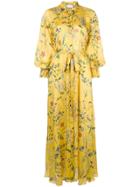 Alexis Floral Bow Tie Shirt Dress - Yellow & Orange