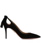 Aquazzura Foverer Marilyn Pumps, Women's, Size: 36, Black, Leather/suede