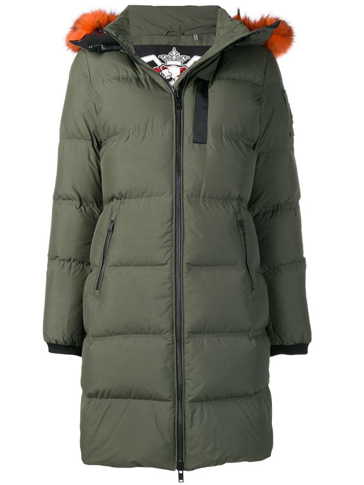 Moose Knuckles Fur Trimmed Padded Coat - Green