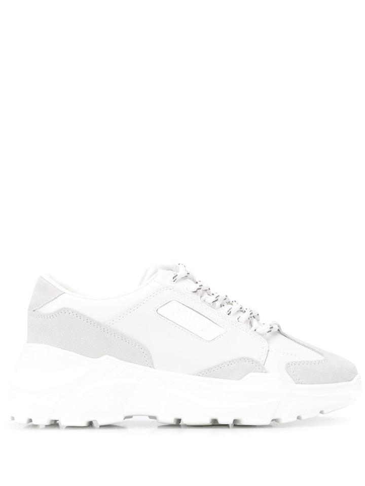 Versace Jeans Couture Contrasting Panel Chunky-sole Sneakers - White