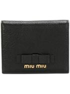 Miu Miu Wallet With Bow Detailing - Black