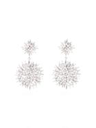 Suzanne Kalan 18kt White Gold Fireworks Diamond Cluster Earrings -