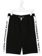 Karl Lagerfeld Kids Casual Drawstring Shorts - Black