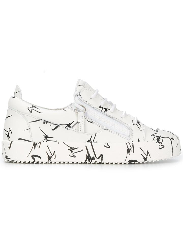Giuseppe Zanotti Design The Signature Low Top Sneakers - White
