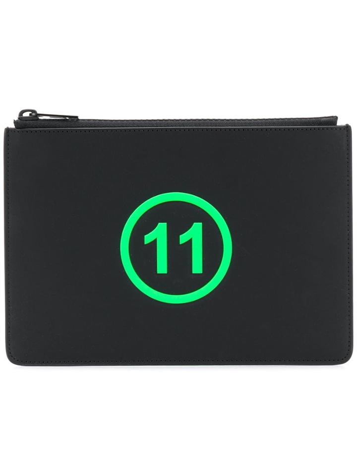 Maison Margiela Logo Zip Wallet - Black