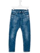Diesel Kids Distressed Carrot Jeans, Boy's, Size: 16 Yrs, Blue