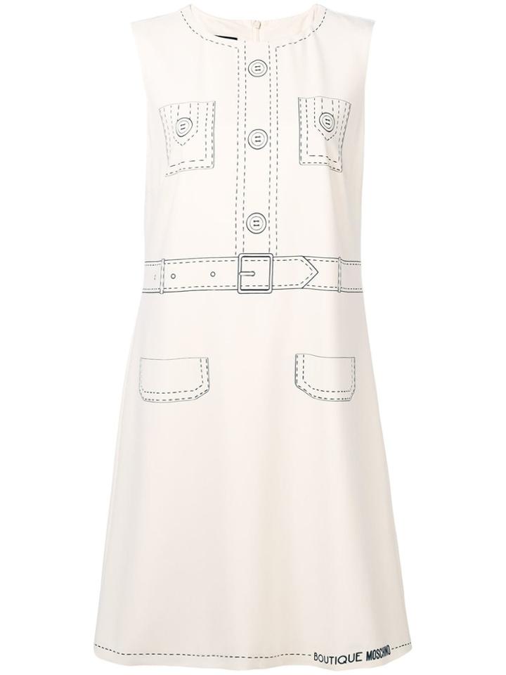 Boutique Moschino Tromp L'oeil Dress - White