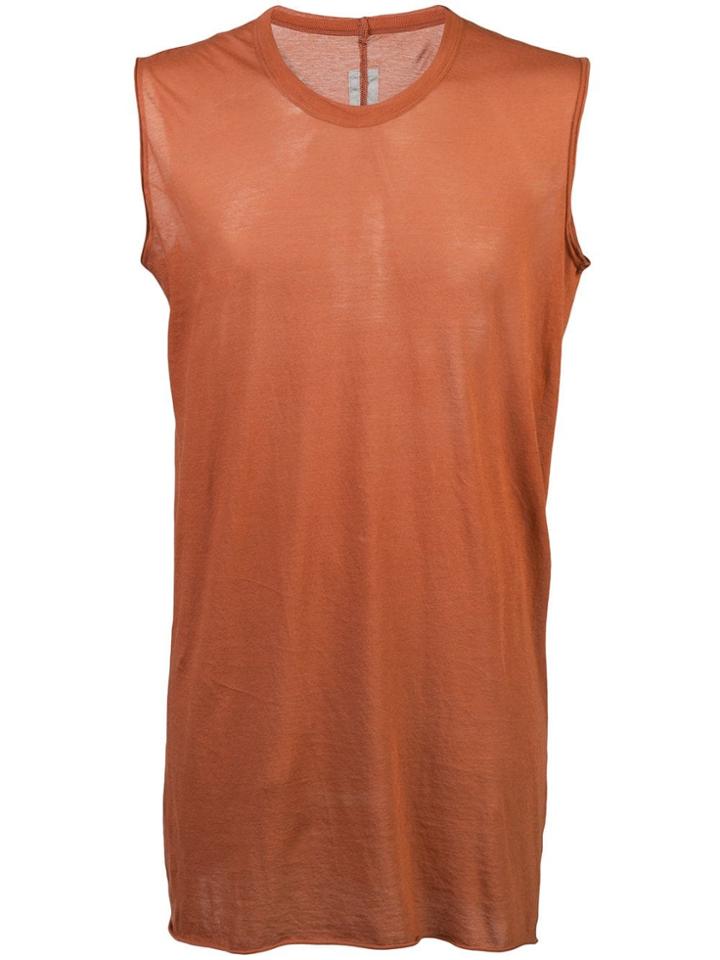 Rick Owens Round Neck Tank Top - Red