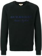 Burberry Logo Embroidered Sweatshirt - Black