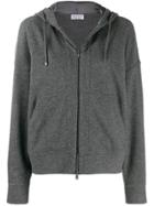 Brunello Cucinelli Zip Front Hoodie - Grey