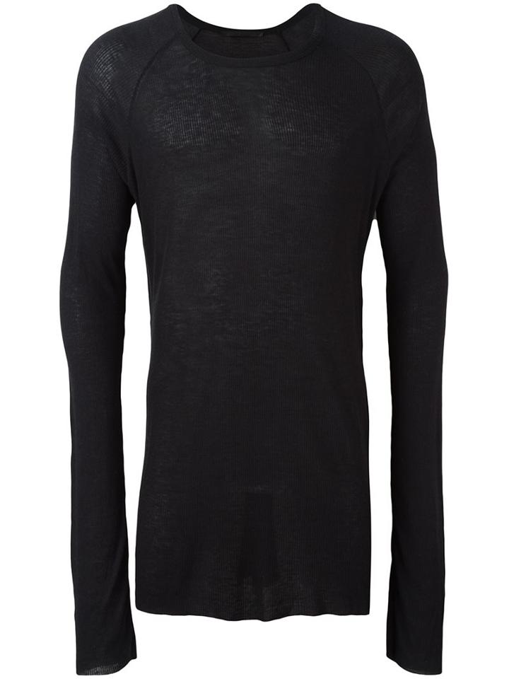 Haider Ackermann Long Jumper, Men's, Size: Medium, Black, Nylon/viscose/wool/virgin Wool